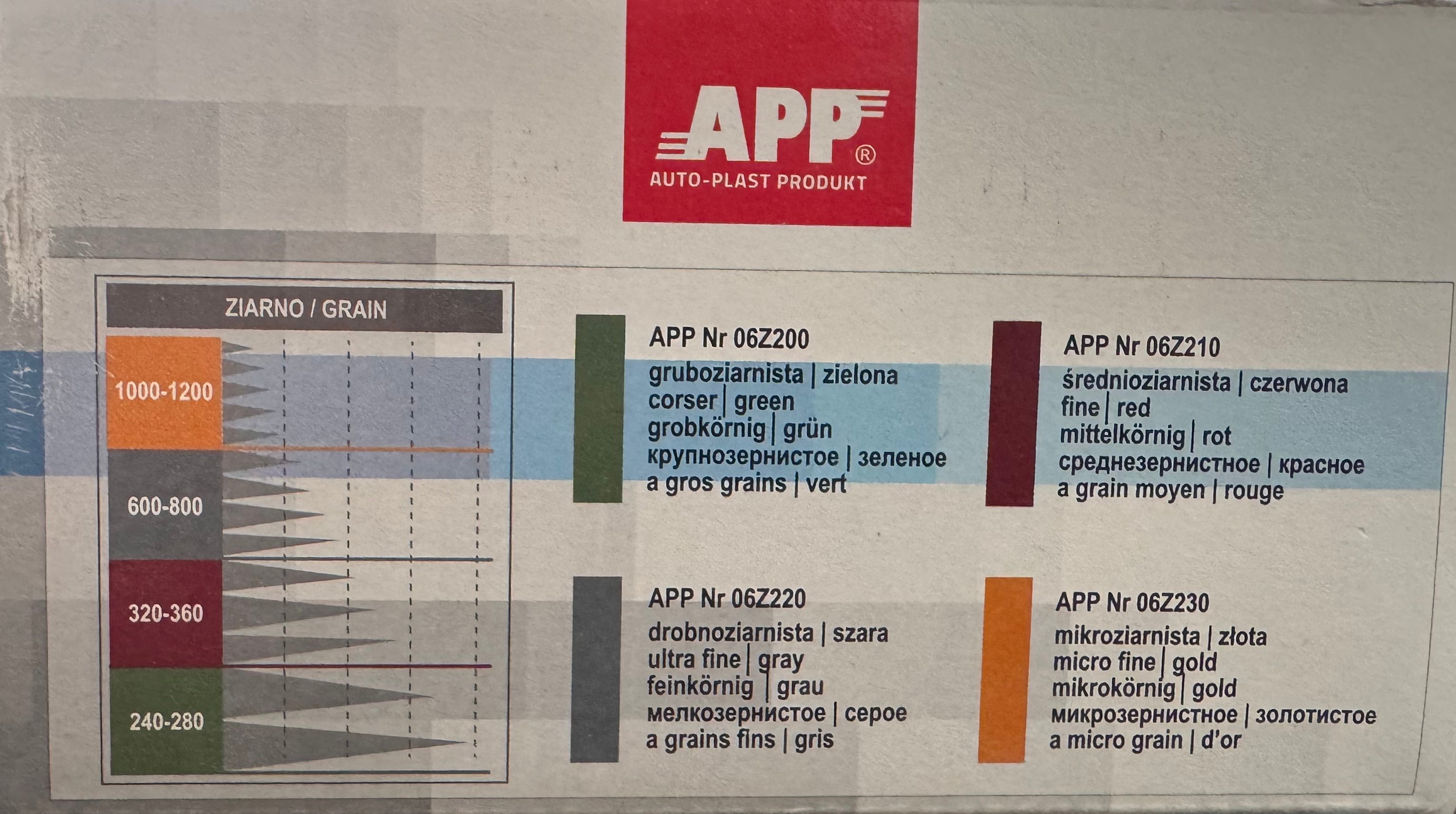 Włóknina ścierna APP WS 222 arkusz 150 x 230 mm złota mikroziarnista (ziarno 1000 - 1200)