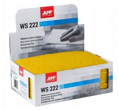 Włóknina ścierna APP WS 222 arkusz 150 x 230 mm złota mikroziarnista (ziarno 1000 - 1200)